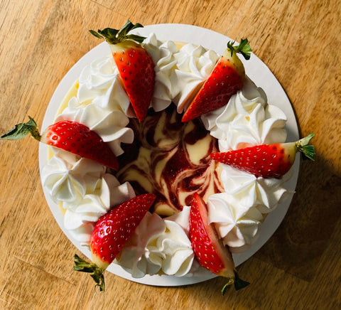 strawberry swirl cheesecake