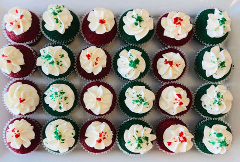 Merry Velvet Medley Cupcakes