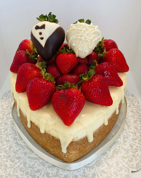 Heart shaped Wedding Cheesecake