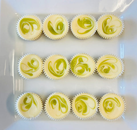 Marbled Key Lime Cheesecake Minis - 1 Dozen