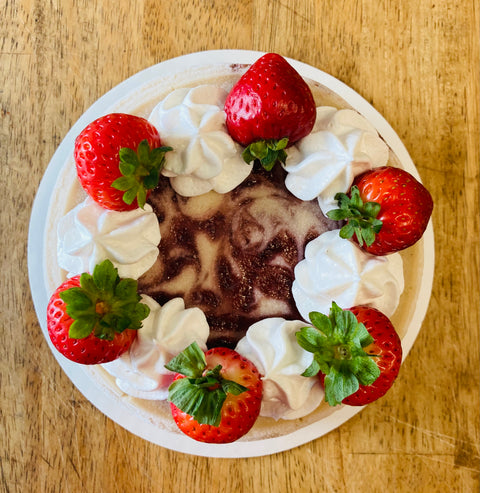 Vegan Strawberry Swirl Cheesecake