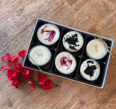 Gluten-Free Cheesecake Gift Box from The Cheesecake Boutique, packed with mini cheesecakes, ready for holiday gifting and nationwide shipping