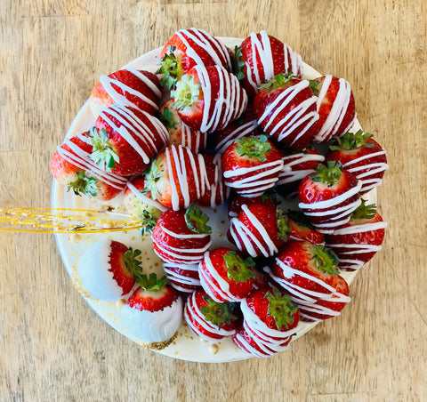 Happy Birthday Cheesecakes - Strawberry-topped