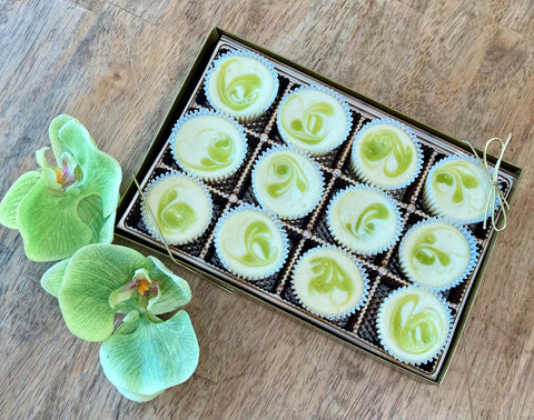1 dozen marbled Key lime curd cheesecake gift box