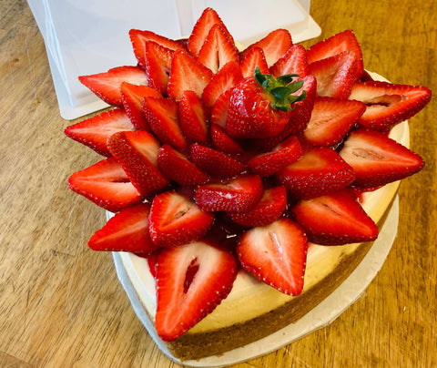 Blooming Heart Strawberry Cheesecake For Your Love