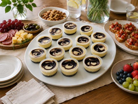 Marbled Ganache Cheesecake Minis (12 Count)