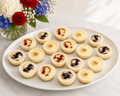 Red, White & Blue Cheesecake Minis (24 Count Shippable Box)