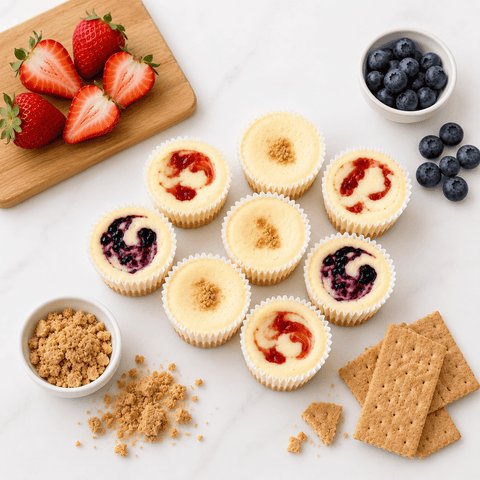 Red, White & Blue Cheesecake Minis (24 Count Shippable Box)