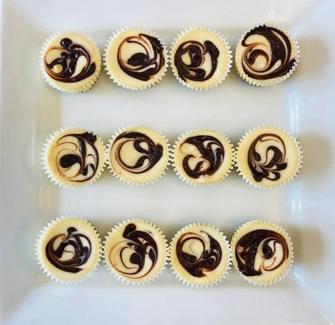 Marbled Ganache Cheesecake Minis - 1 Dozen