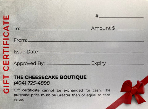 Cheesecake Gift Cards
