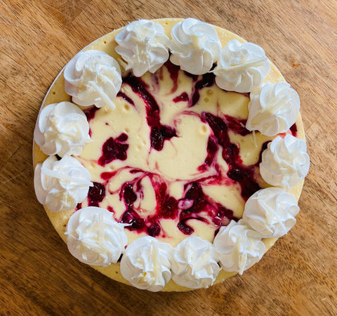 Cranberry Swirl-White Chocolate Hazelnut Cheesecake